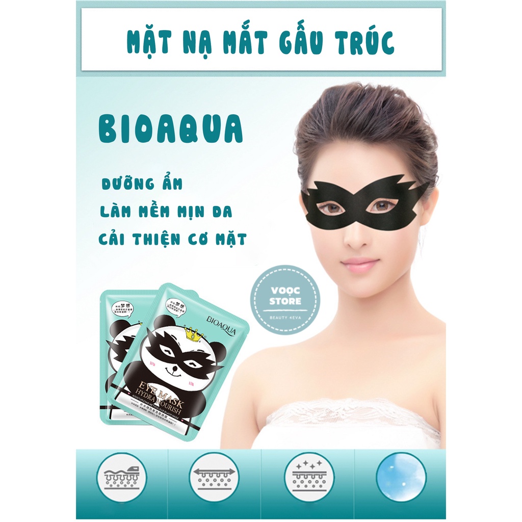 Mặt Nạ Dưỡng Mắt Gấu Trúc Bioaqua Eye Mask Dưỡng Ẩm, Giảm Mỏi Mắt, Chống Nhăn, Làm Mờ Quầng Thâm, Vết Chân Chim