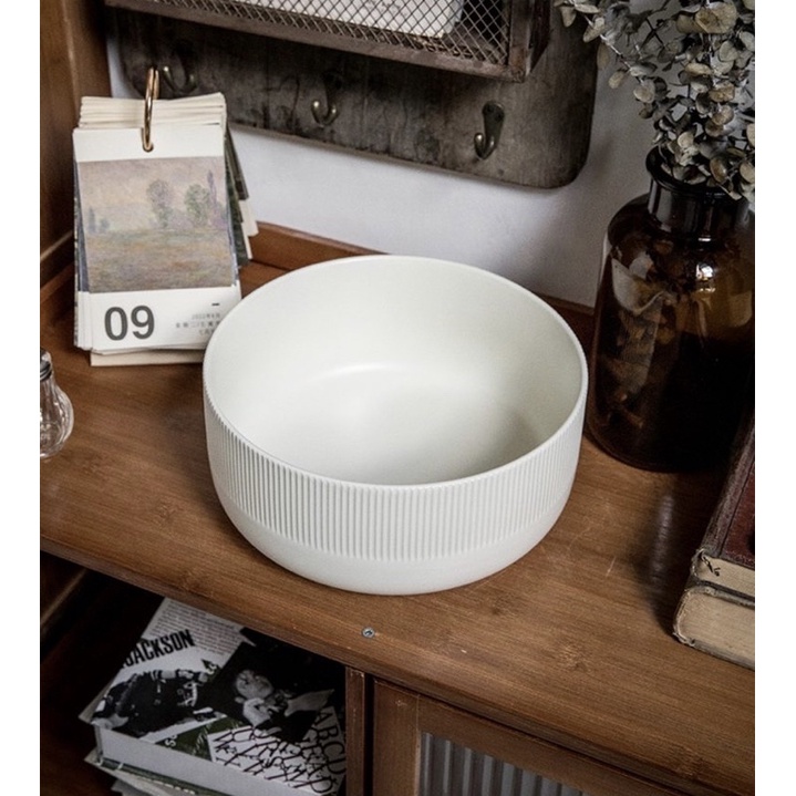 Tô sứ lớn màu trắng, tô canh, tô salad