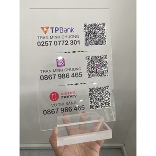 Bảng Thông Tin Tài Khoản Ngân Hàng Mica - Tên shop, mã QR thanh toán, chuyển khoản