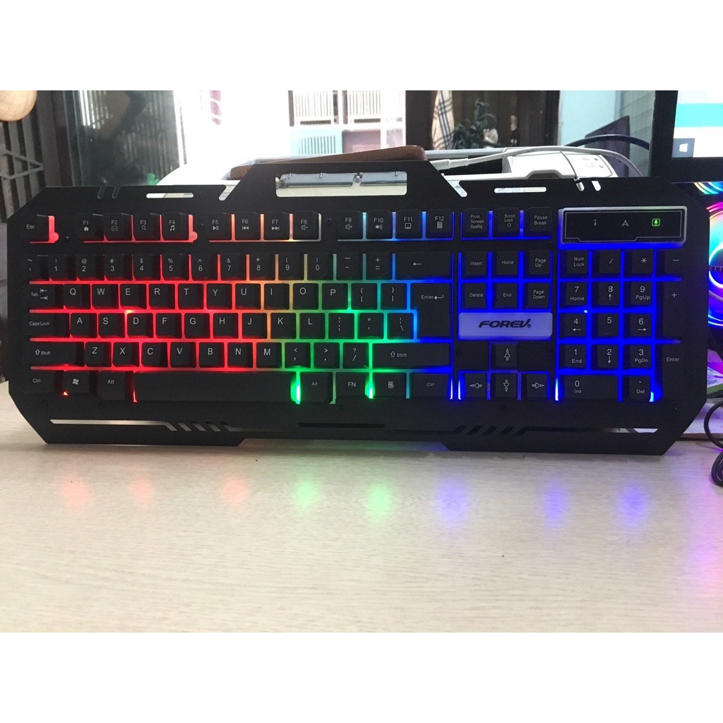 Bàn phím giả cơ gaming Forev || E-dra ek700 LED RGB đổi màu_ bàn phím máy tính dùng pc ,lap top