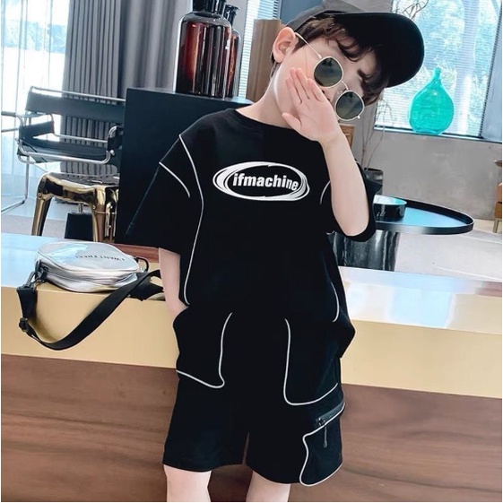 Bộ cộc tay cho bé trai, Bộ Quần Áo Bé Trai Chất Cotton Cao Cấp Viền Siêu Hot - BE KOREA