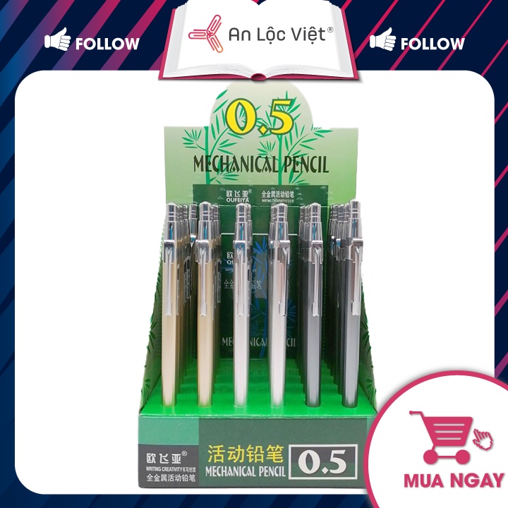 Set 2 cây Bút chì bấm cơ khí TH 1001 0.5mm - 0.7mm, thanh mảnh - nét đẹp