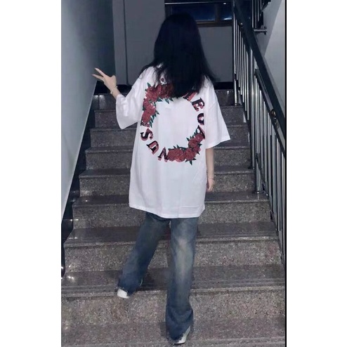 NRVP Áo Thun Unisex Mùa Hè Dáng Suông Tay Cộc Phong Cách Hàn Quốc Cho Nam Nữ