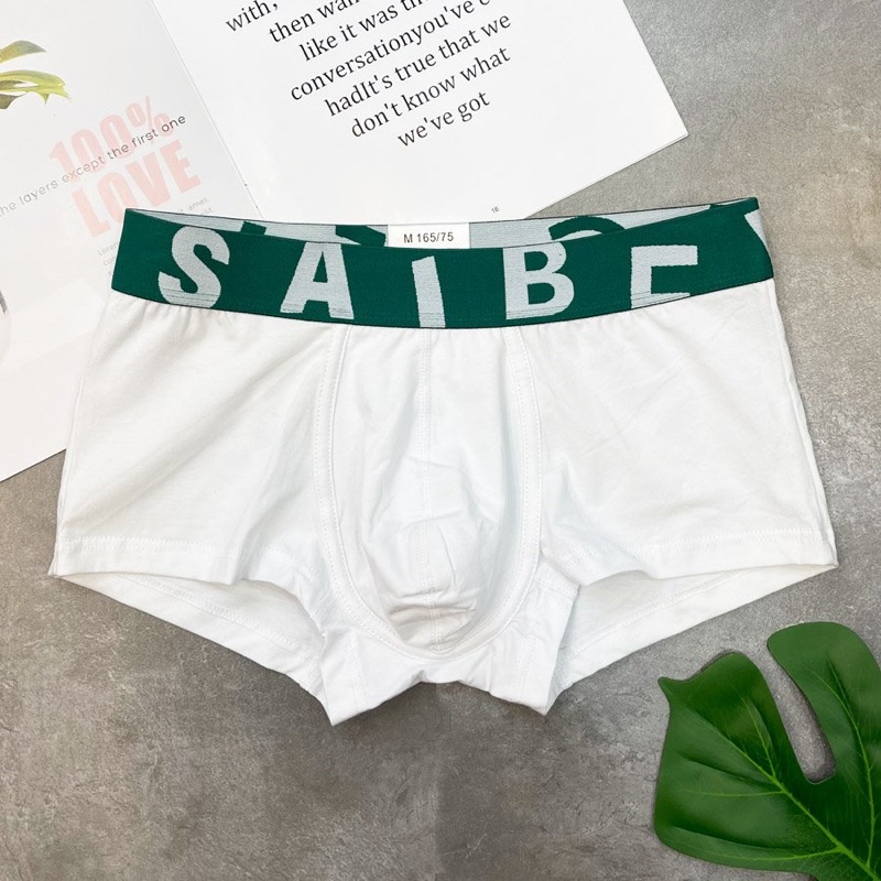 Quần lót nam chữ cái, quần lót dạng đùi thun cotton