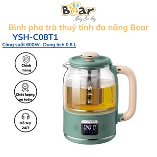 Bình pha trà thuỷ tinh đa năng Bear YSH-C08T1 cảm ứng nhiệt, đun sôi nhanh - Kemkenshop