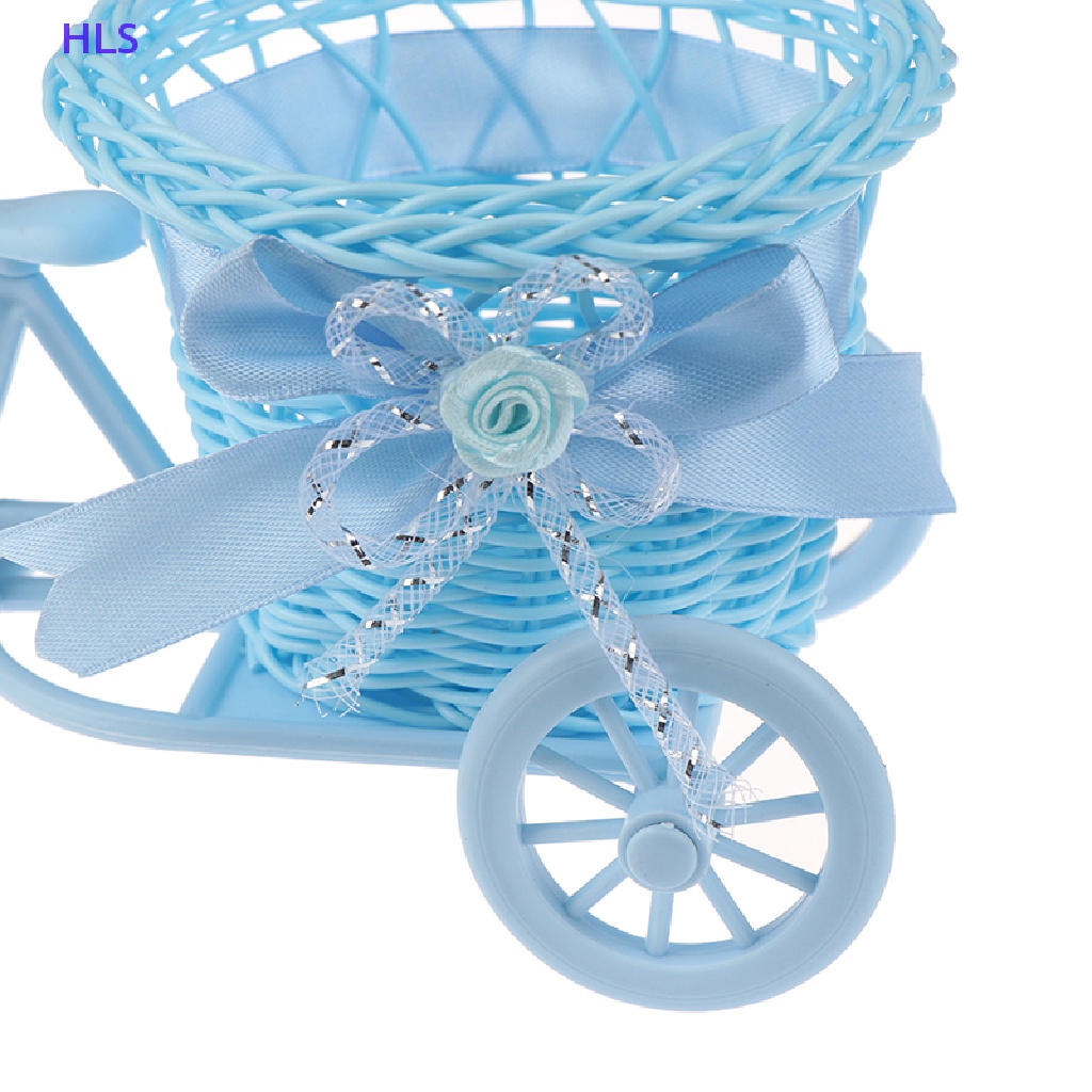 Giỏ Hoa Hình Xe Đạp Ba Bánh Nhỏ Dùng Trang Trí Bàn Làm Việc