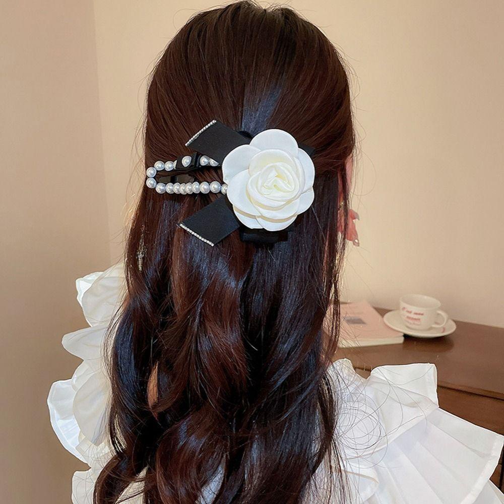 Kẹp Tóc Thắt Nơ Sau Lưng Phong Cách Vintage Dành Cho Nữ|Kẹp Tóc Mỏ Vịt Phong Cách Retro Thời Trang