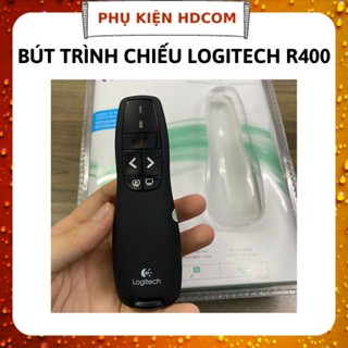 Bút Trình Chiếu Slide R400 PowerPoint Laser 2.4G. Bút Chỉ Máy Chiếu Màu Đen, Nút Ấn Nhạy