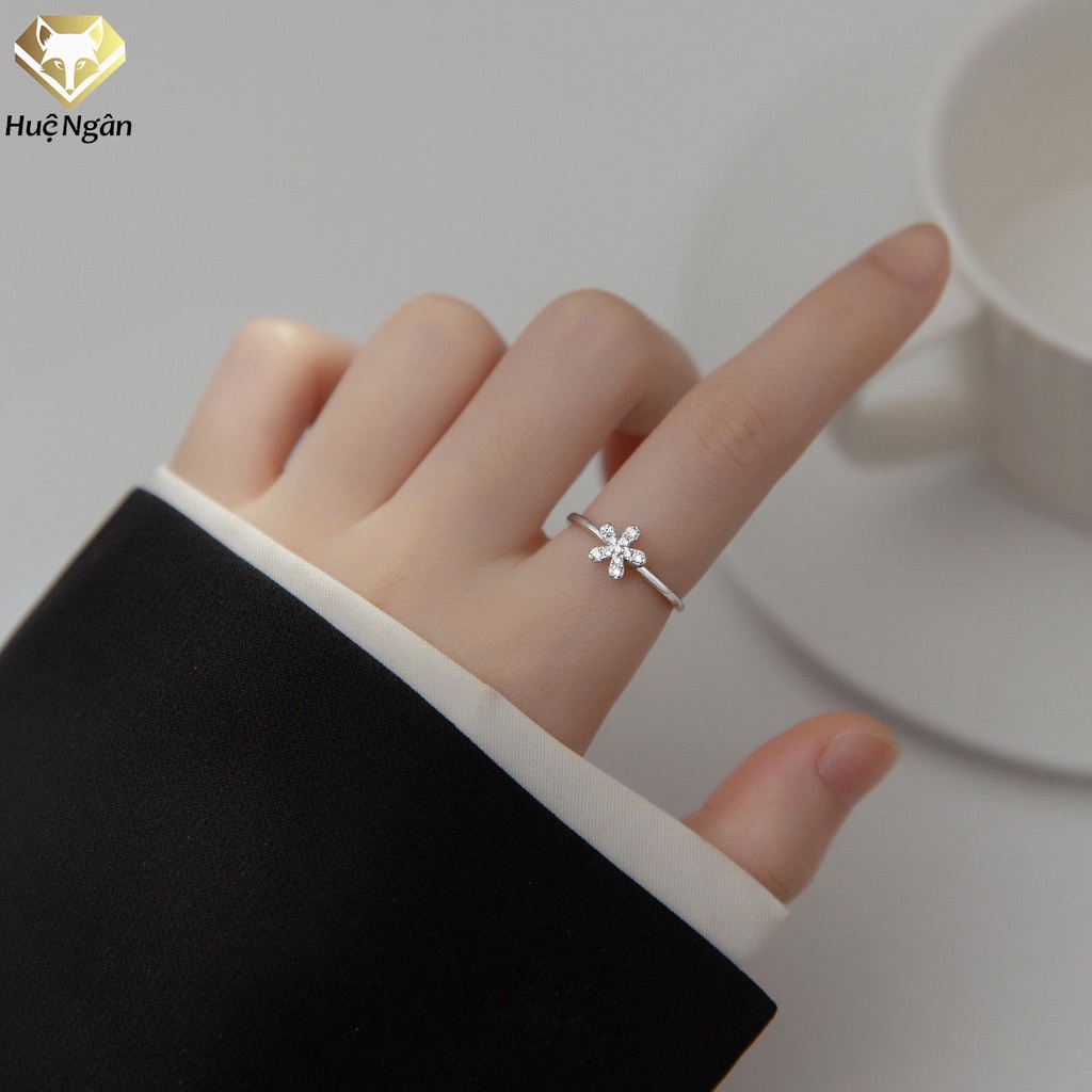 Nhẫn bạc Ý 925 Huệ Ngân - Bông Hoa Xinh Xắn RR1405