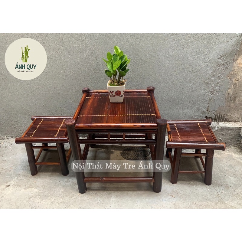 Ghế đôn tre vuông phun sơn PU cao cấp