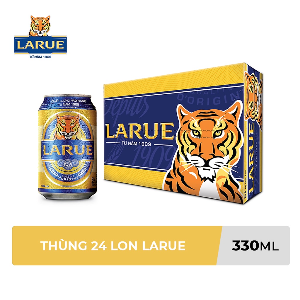 Thùng 24 lon bia Larue vàng 330ml