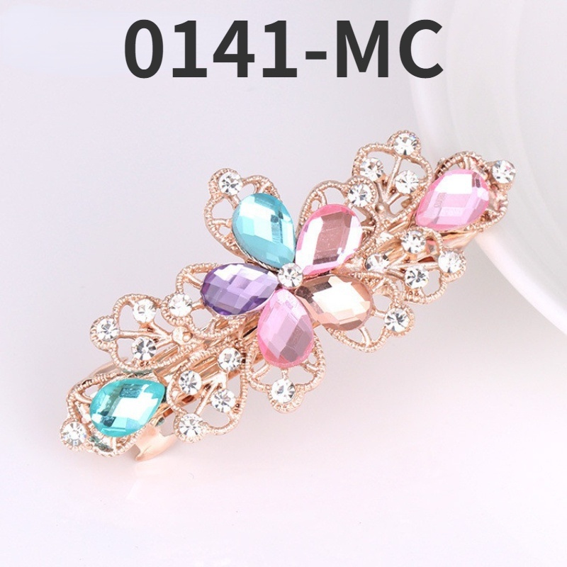 Kẹp Tóc Hình Hoa Đính Đá Pha Lê 6cm Phong Cách Hàn Quốc Dễ Phối Đồ Thời Trang Cho Nữ