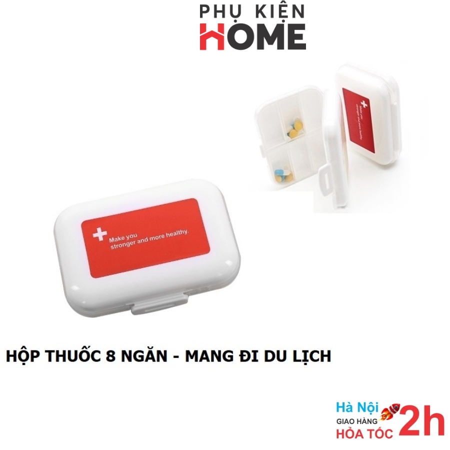 Hộp Đựng Thuốc Chia Nhiều Ngăn Tiện Dụng Mang Đi Du Lịch, Hộp Đựng Thuốc Chia Ngăn, Phụ kiện home 7123