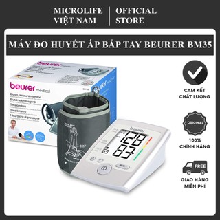 [THƯƠNG HIỆU ĐỨC] MÁY ĐO HUYẾT ÁP BẮP TAY BEURER BM35 | CẢNH BÁO RỐI LOẠN NHỊP TIM - BẢO HÀNH 3 NĂM
