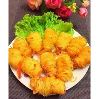 TÔM CUỘN KHOAI TÂY khay 10con🍤(giao hỏa tốc)