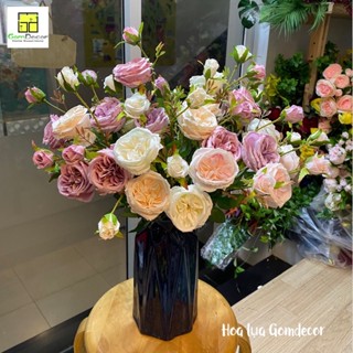 Hoa hồng ngoại giả hoa lụa đẹp cao cấp như thật