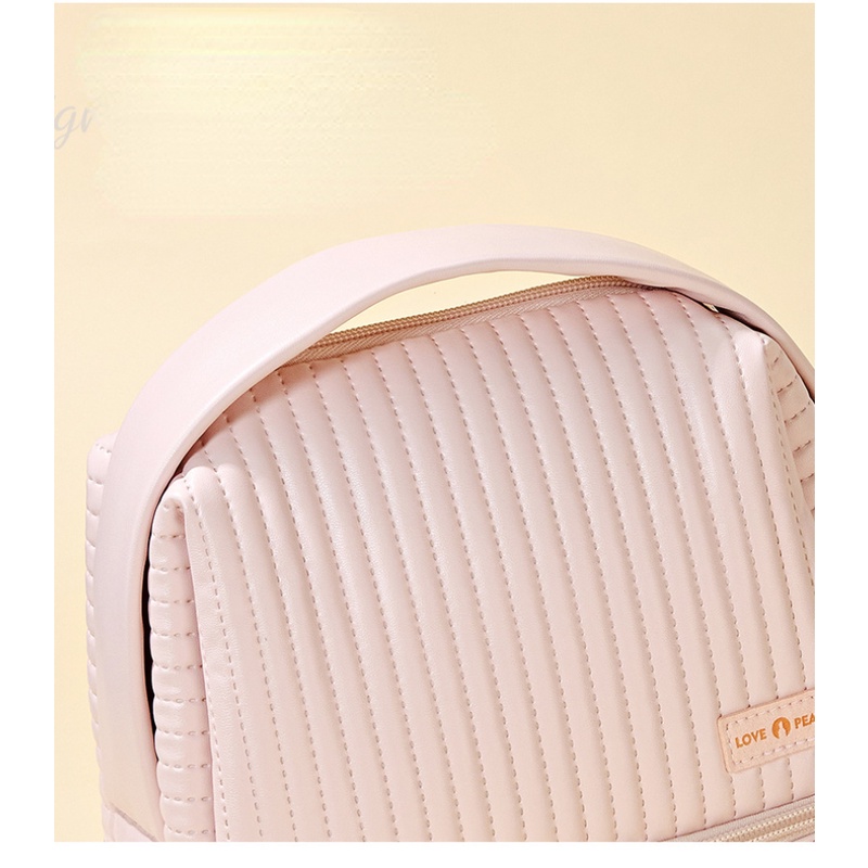 Pu Túi Đựng Đồ Trang Điểm Chia Ngăn Khô Ướt Chống Thấm Nước Tiện Dụng