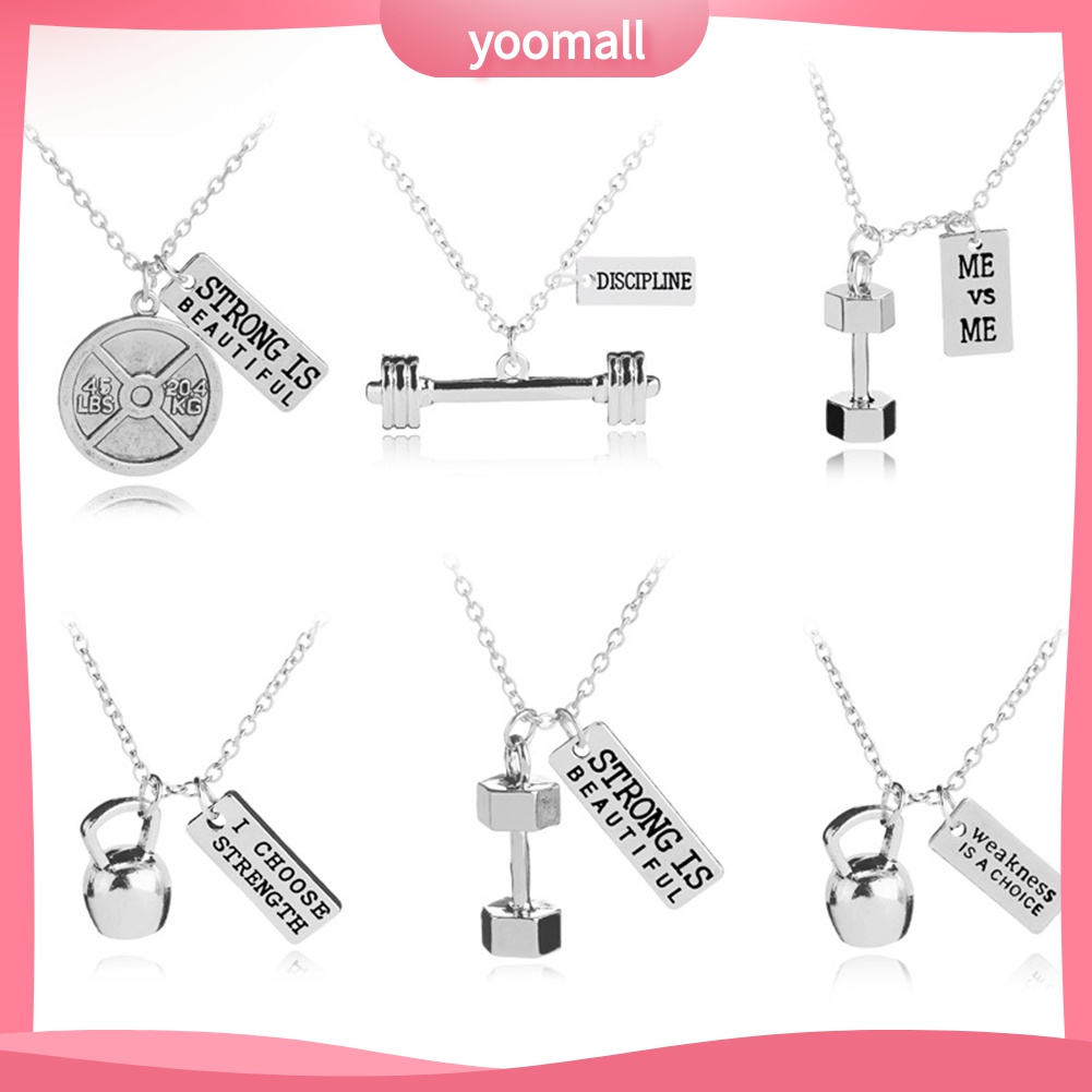 Vòng cổ Mặt Hình Quả Tạ Thời Trang Mùa Thu Cho Cặp Đôi