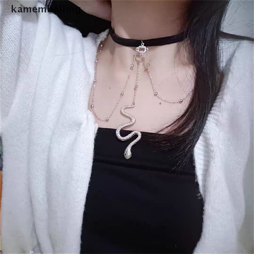 Kamembelling Dây Xích Đeo Cơ Thể Màu Đen Co Giãn Nhiều Dây Bằng Kim Loại Phong Cách Bohemian Quyến Rũ