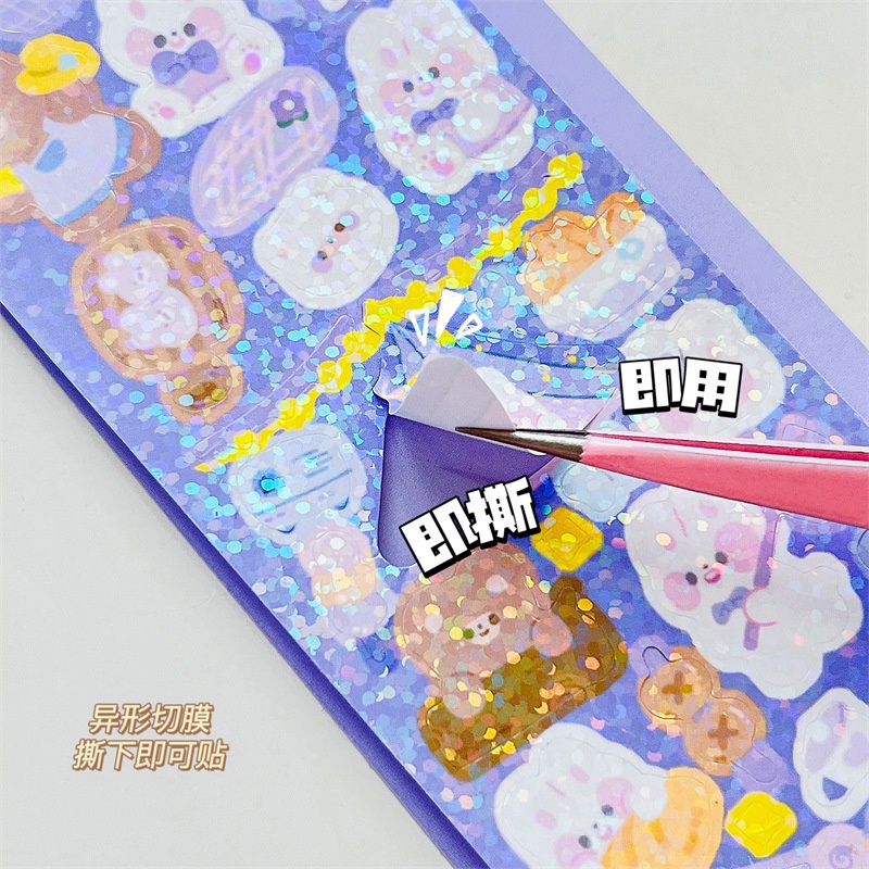 Sticker Dán Trang Trí Sổ Tay DIY Hình Hoạt Hình Đáng Yêu