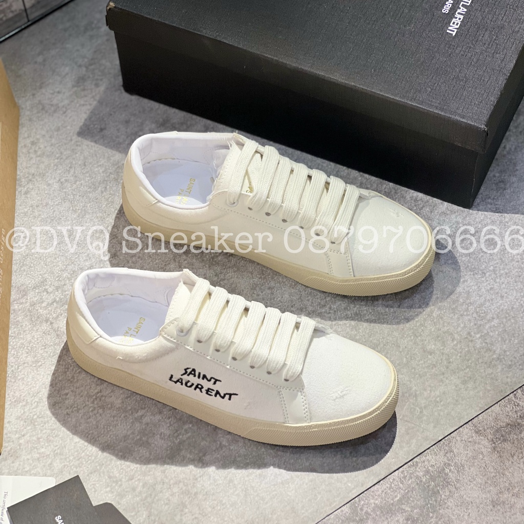 Giày Thể Thao Sên Laurent Classic Sneaker màu kem chất lượng cao