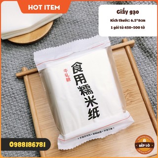 Giấy gạo gói kẹo Nougat ăn được trong suốt 500 tờ HÀNG MỚI VỀ