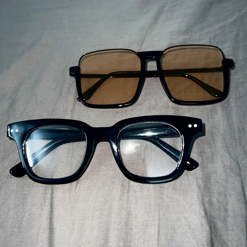 Kính Mát Gọng Đen South Side GM Unisex, Mắt Kính Tròng Cam Chống Tia UV