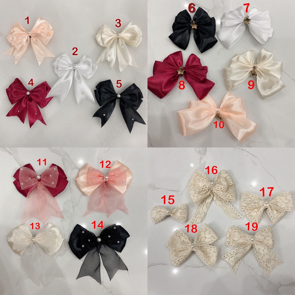 Kẹp nơ tiểu thư handmade