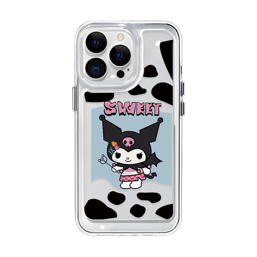 Ốp Điện Thoại Trong Suốt Họa Tiết Bò Sữa Kuromi Cho iphone 14ProMax 14Plus 13 11 12 7Plus X XR