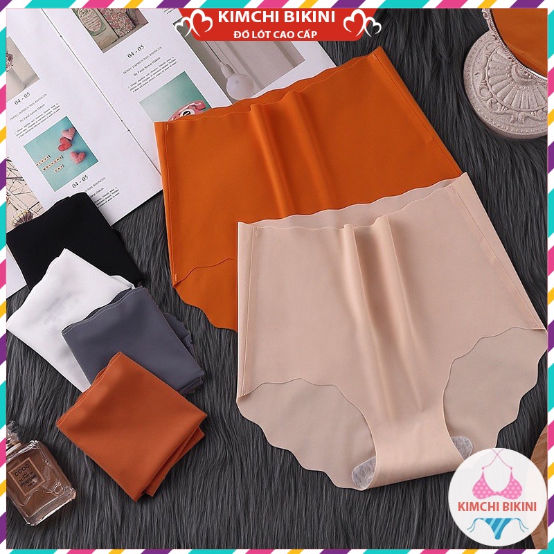 Combo 10 quần lót nữ băng lụa lưng KIMCHIBIKINI Set 10 quần nót nữ viền sóng cao cấp QL009
