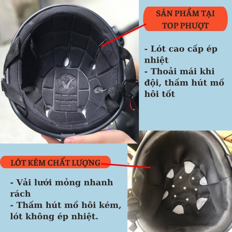 Nón bảo hiểm kèm kính phi công nhập khẩu hàng chính hãng hình chụp thật