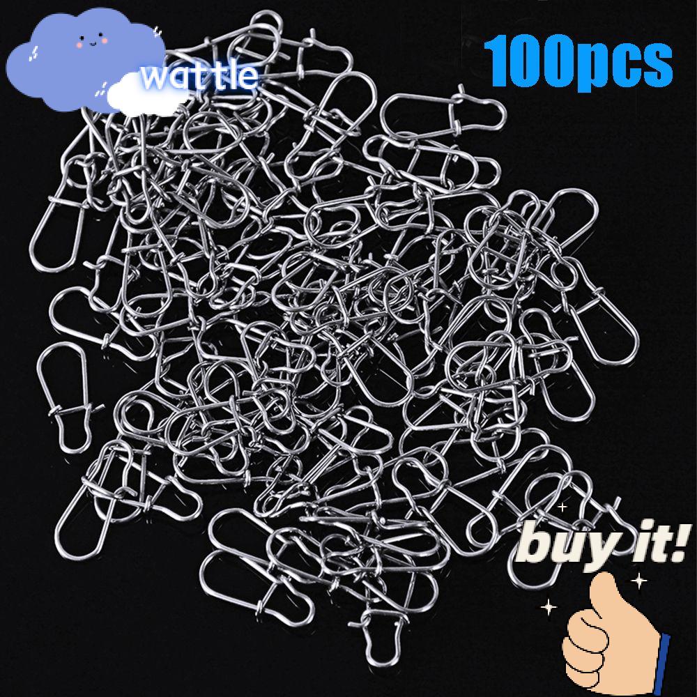 100 Móc Nối Dây Câu Cá Bằng Thép Không Gỉ Chất Lượng Cao