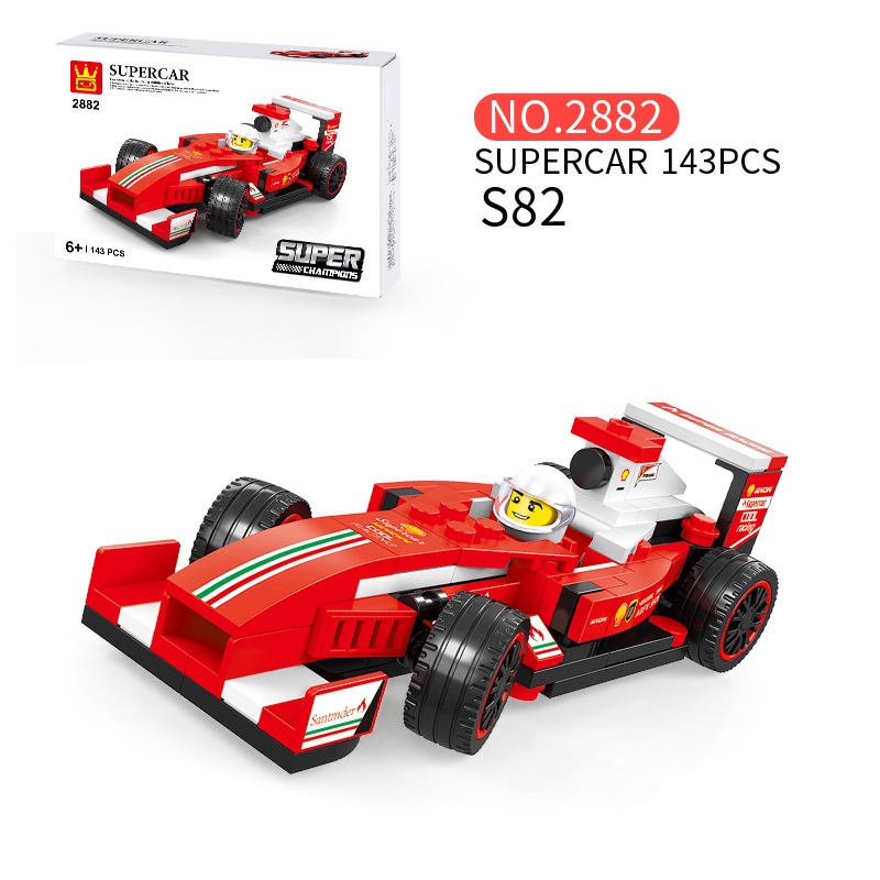 Đồ chơi lắp ráp mô hình ô tô WANGE 2870, 160 chi tiết, kèm sách hướng dẫn