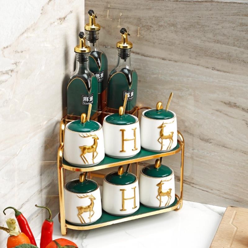 Bộ Gia Vị Hoạ Tiết Hình Hươu Sang Trọng Cao Cấp