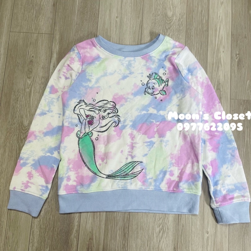 Áo nỉ da cá tím loang Disney size 12m-7y
