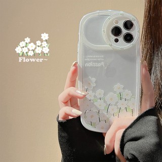 Ốp điện thoại iphone hoa trắng trong suốt silicon x/xs/11/12/13/promax/14 mintcase
