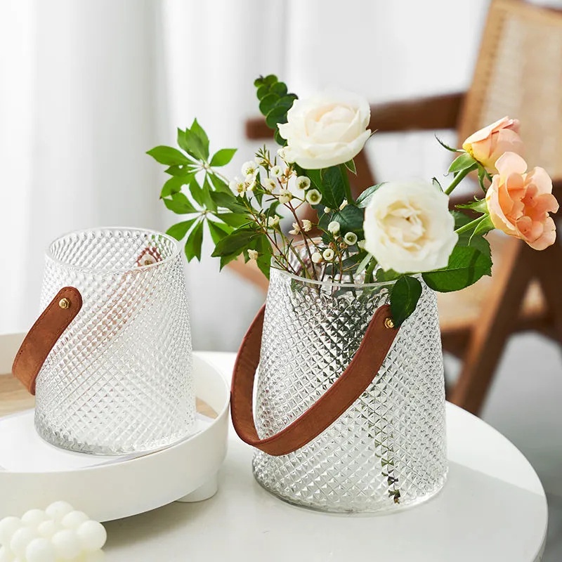 Bình hoa thủy tinh phong cách bắc âu decor phòng ngủ và trang trí phòng khách cao cấp