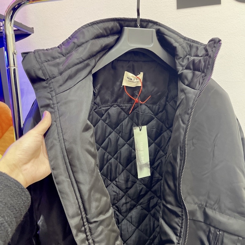 ⚡️ - Áo Phao FOG Fear Of God Sixth Collection Black Ski Puffer Bomber Jacket, Áo khoác phao FOG
