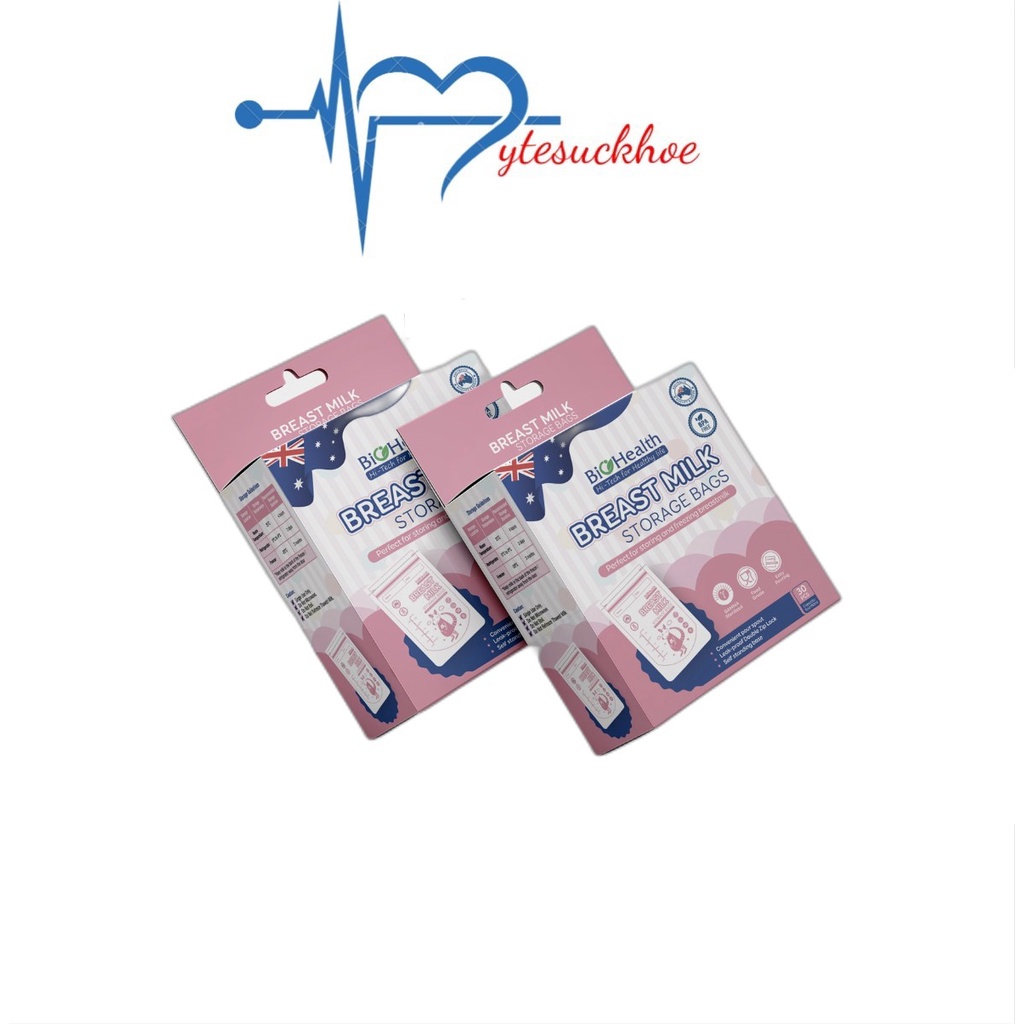 Hộp 30 túi trữ sữa Biohealth - Hàng chính hãng của Úc