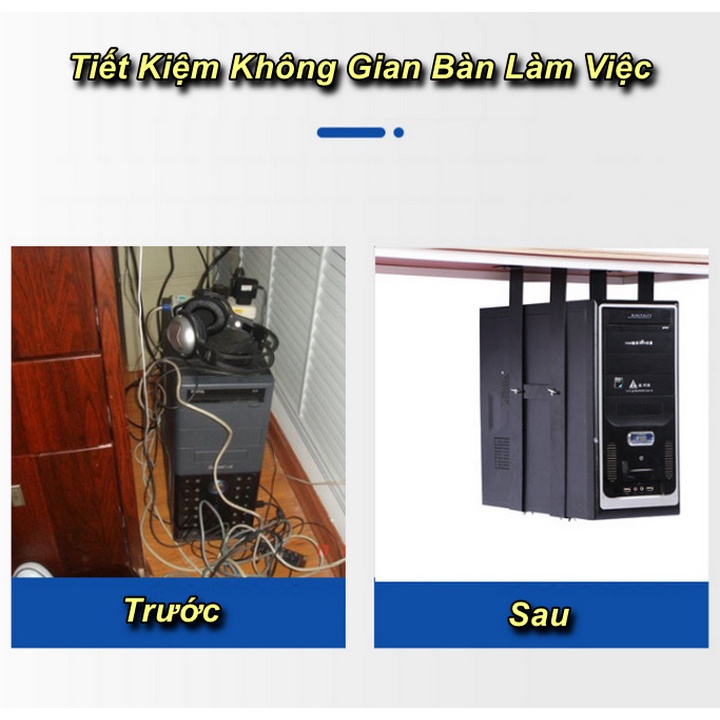 Kệ Treo Thùng PC Lơ Lửng Dưới Gầm Bàn Carbon Steel ❤️Hanrui Offical❤️