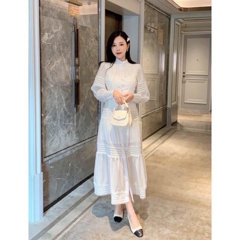 Đầm quảng châu cao cấp kèm đai