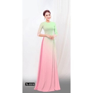 Vải may áo dài màu Ombre siêu xinh
