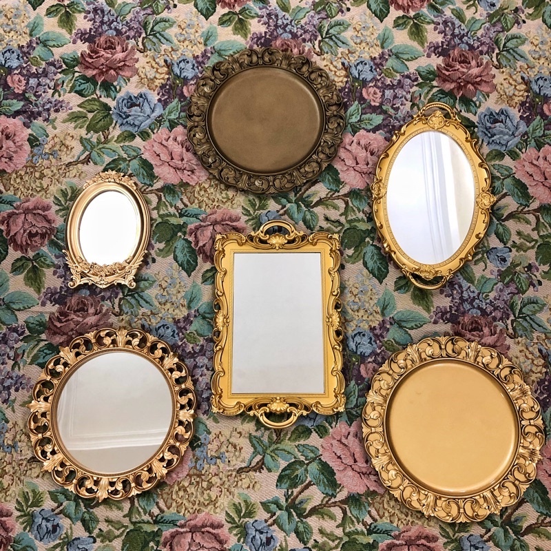 Khay gương decor, khay vintage trang trí đạo cụ chụp ảnh sản phẩm