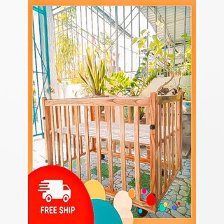 CŨI CHO BÉ HAI TẦNG [FREE SHIP] KÍCH THƯỚC 1M - 60 - 75