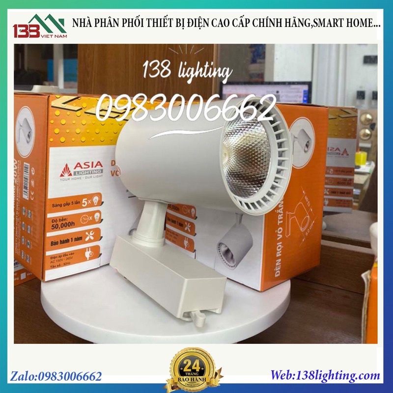 Đèn rọi ray Asia as trắng,as vàng