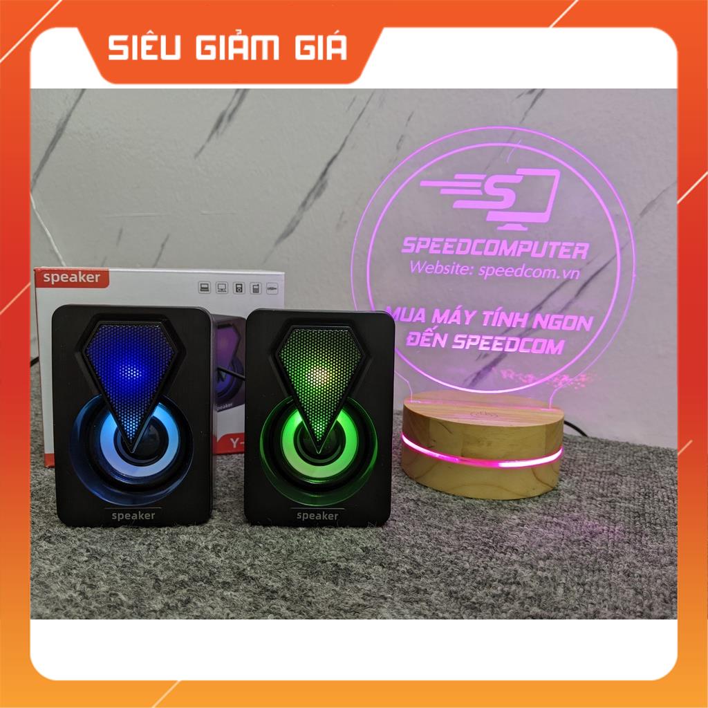 Loa máy tính mini 2.0 Speaker Y-9077 Led RGB