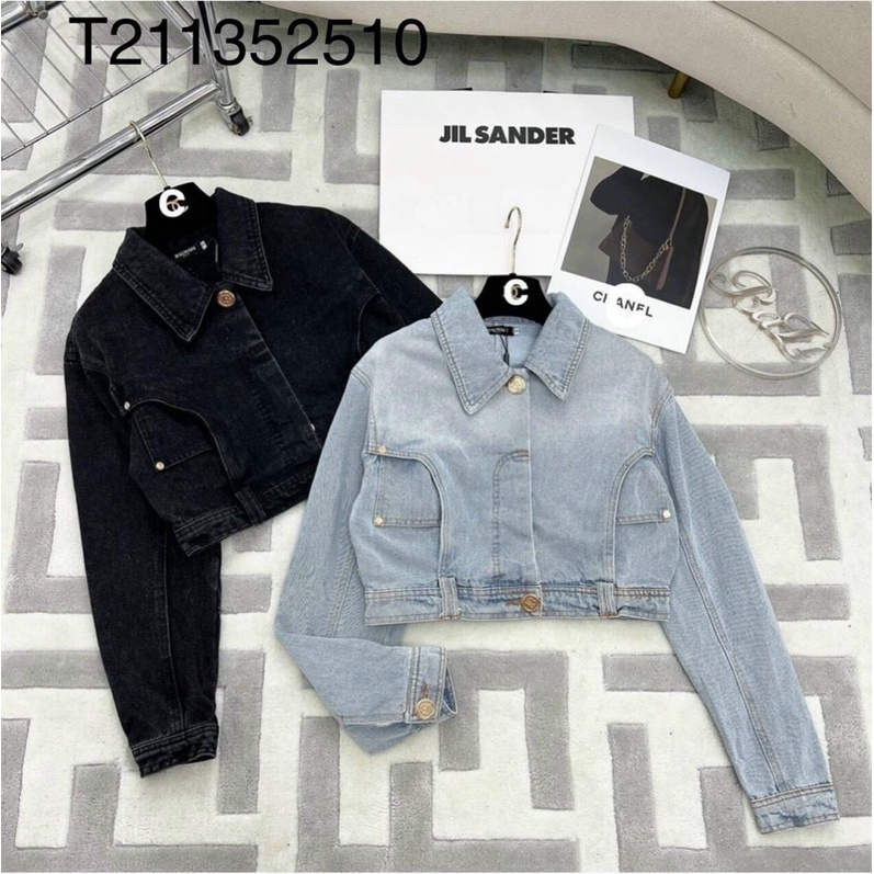 Áo khoác jeans kiểu 2 túi sau, freesize dưới 55kg