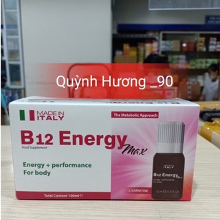 Sản phẩm b12 energy max hộp 10 lọ giúp tăng cường sức khỏe