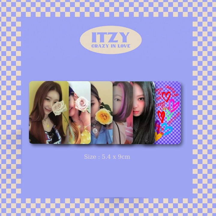 [Unoff] Set 5 card ITZY Crazy In Love (3) (Ép + Bo Góc)