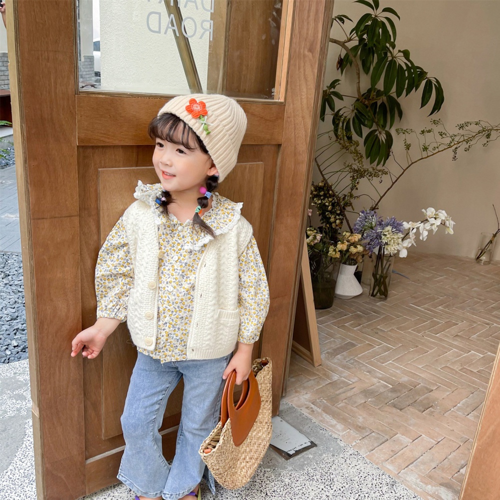 Mũ Len Dày Dặn Màu Sắc Ngọt Ngào Dễ Thương Cho Bé Gái